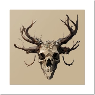 Cool Deer skull Posters and Art